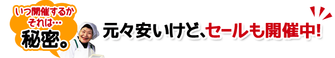 元々安いけどセールも開催中！